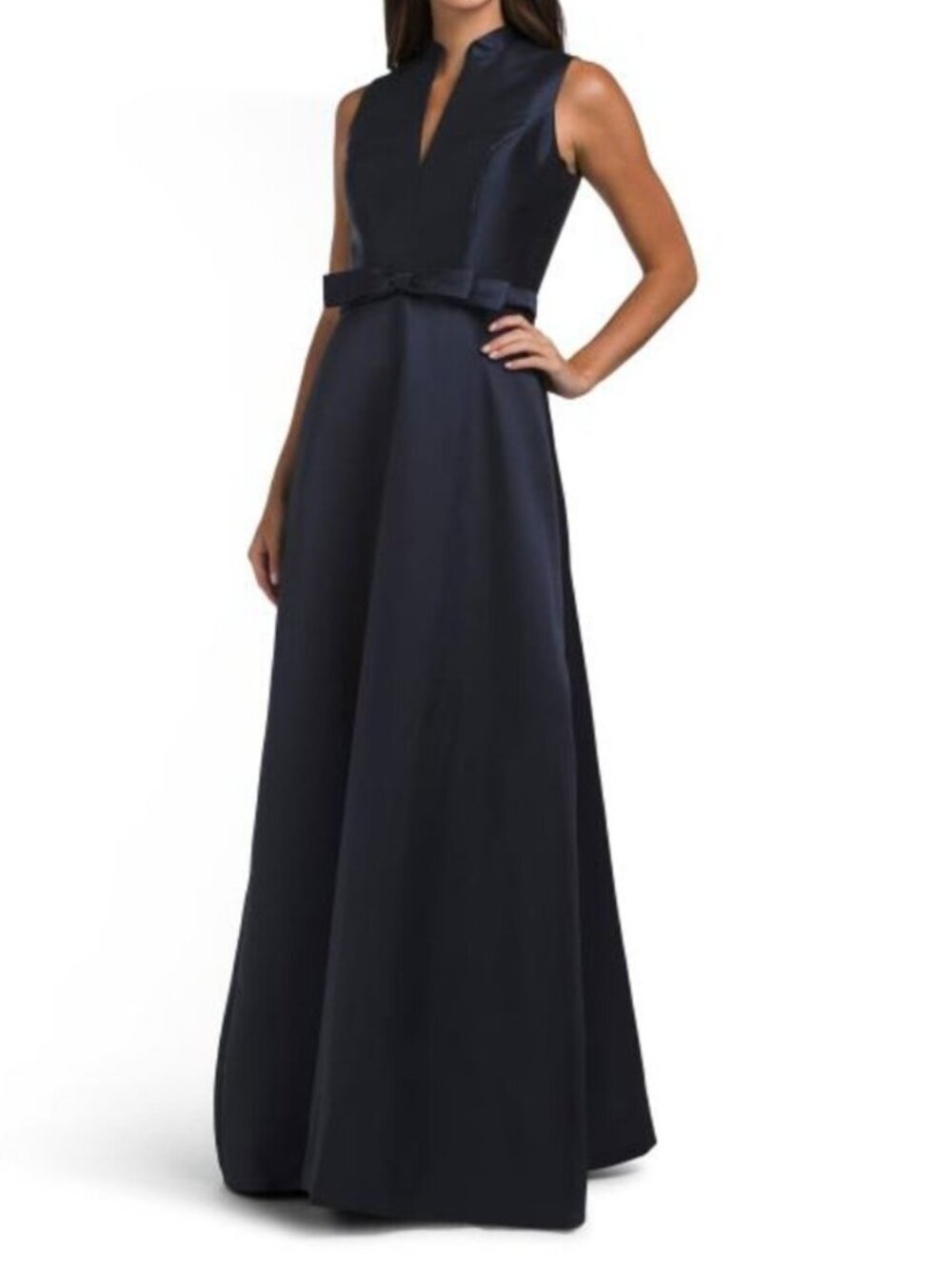 RENE BY RENE RUIZ Sleeveless Mikado Gown With Bow